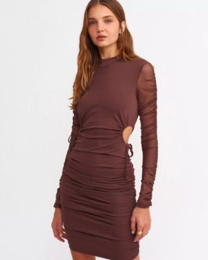 Φόρεμα μακρυμάνικο midi strech