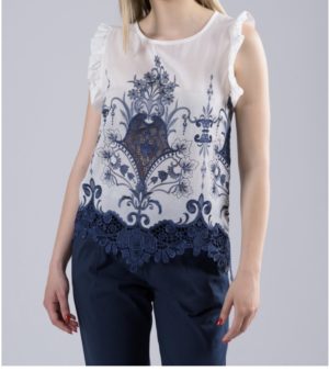 Μπλούζα Αμάνικη Με Βολάν