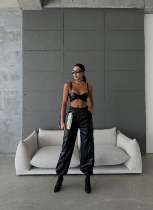 Παντελόνι Cargo Δερμάτινο